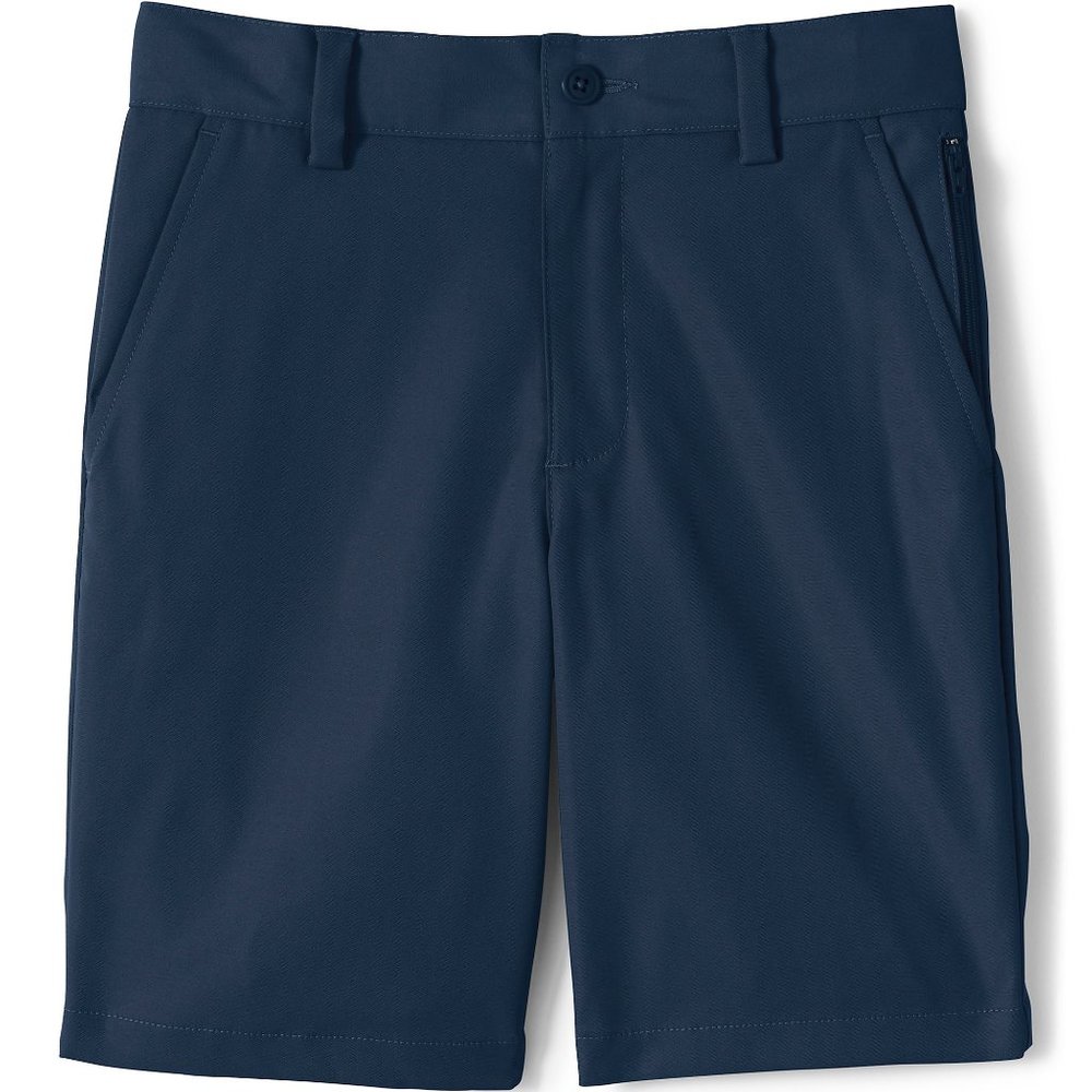 Lands' End School Uniform Boys Active Chino Shorts,  NWT